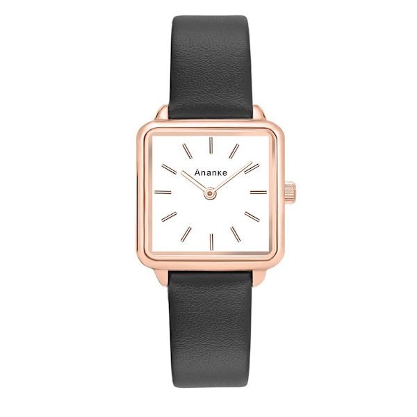 Damklocka Mode Casual Damklocka Japanskt Urverk Läderarmband Vattentät Kvarts Klocka An2506