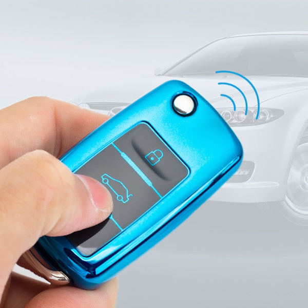 Auto TPU Bilnyckelfodral för Polo Tiguan Passat B5 B6 B7 Golf 4 5 6 MK6 Jetta Lavida för Skoda Octavia red