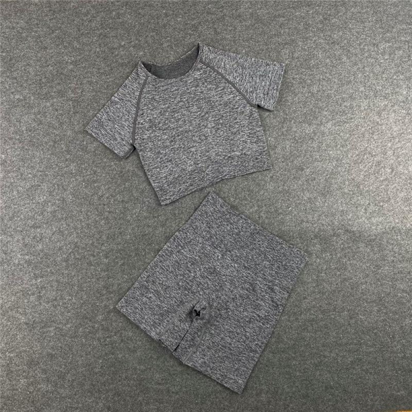Joogasetti treenipaitoja urheiluhousut rintaliivit kuntoilu juoksu urheilusetti naisille dark grey-AA M