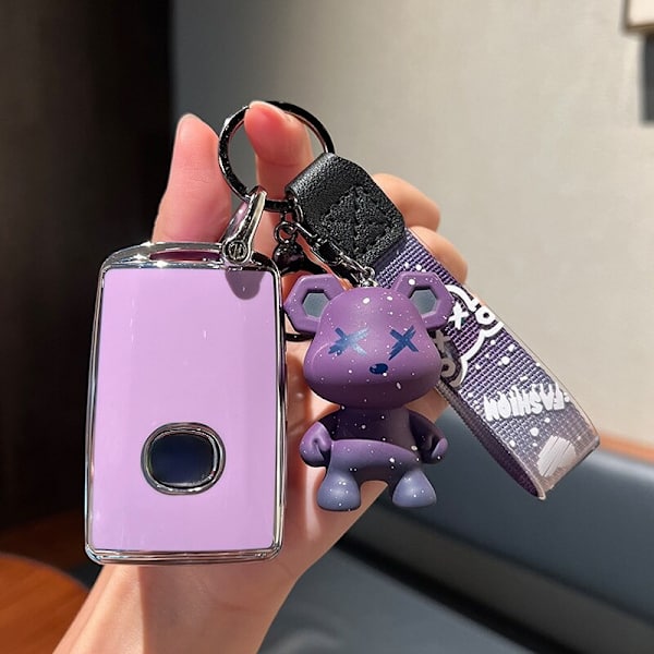 TPU Bilnyckel Fodral Skal För Mazda 3 Alexa CX30 CX-4 CX5 CX-5 CX8 CX-8 CX-30 CX9 CX-9 Skydd Nyckelfri Fob Purple