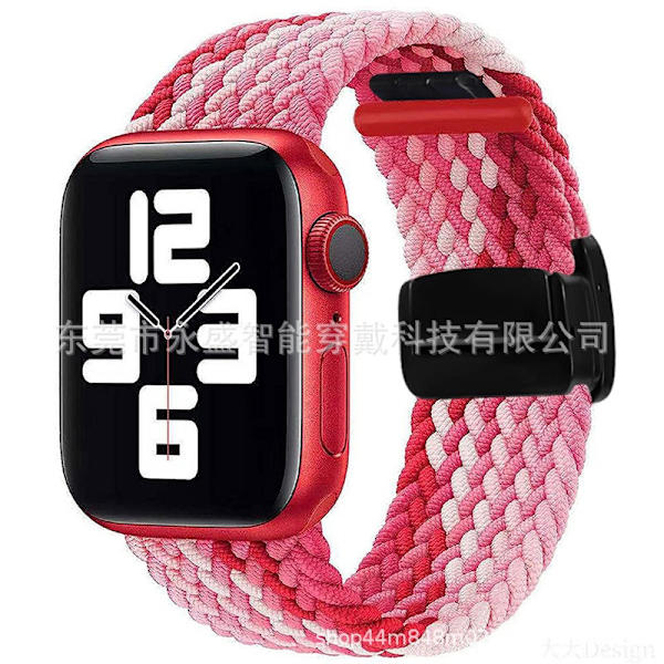 Klockarmband för Apple Watch iWatch 38/40/41mm för serie jordgubbsröd