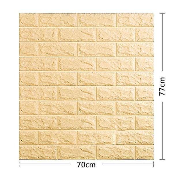 Beige Självhäftande 3D-tapet för vardagsrum