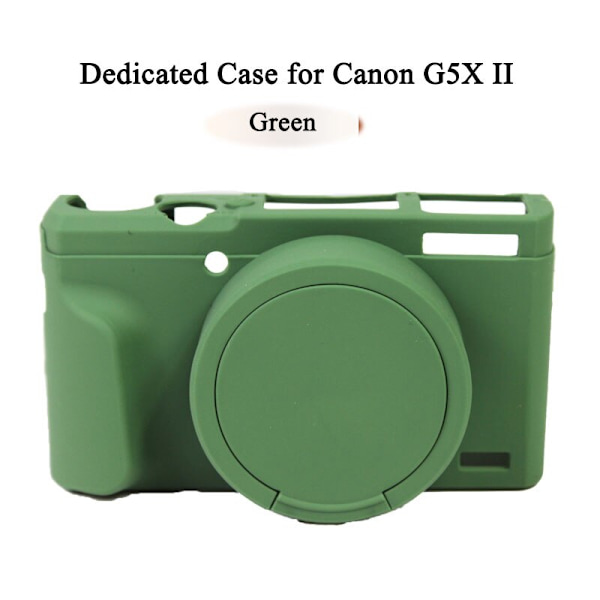 Snygg kameraväska för Canon G7XII G7X II G7X mark 3 G7X III G5X II Silikonfodral Gummi Kameraskydd Skyddande Skal G5X II Green