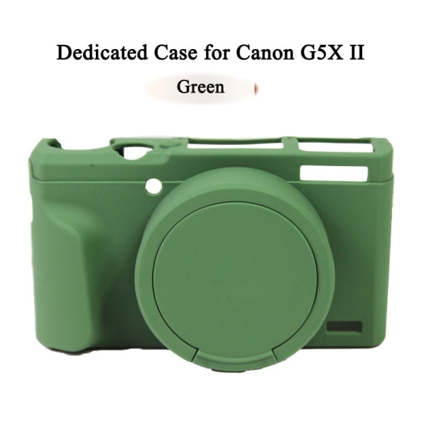 Trevlig kameravideoväska för Canon G7XII G7X II G7X mark 3 G7X III G5X II Case Gummi Case Cover Hud G5X II Green
