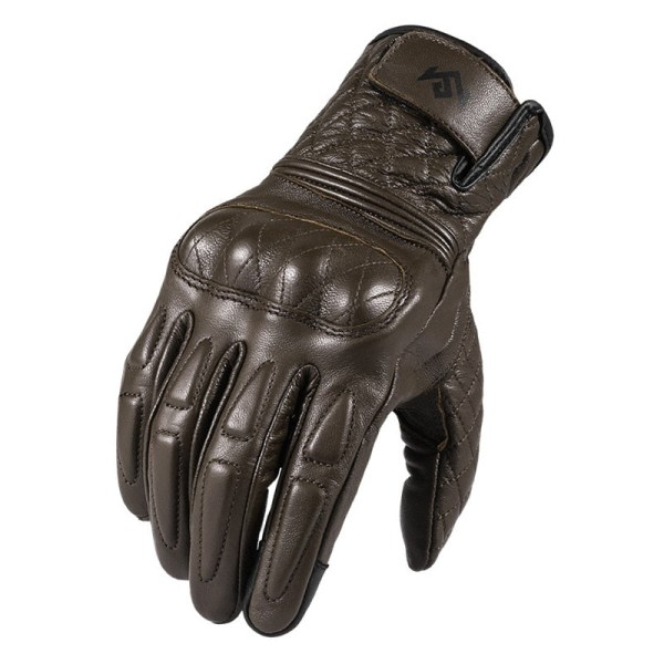 Läder Vattentät motorcykel vinterhandskar för män Kvinnor Warm Thermal Guantes Moto Invierno Hombre ogenomtränglig Gant Moto Hiver 0313 Black Gloves M