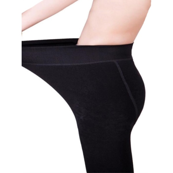 Vinterleggings Stickad Sammet Casual Leggings Nya Hög Elastisk Tjockare Dam Varma Svarta Byxor Smala Byxor För Kvinnor Leggings Warm Black XXL