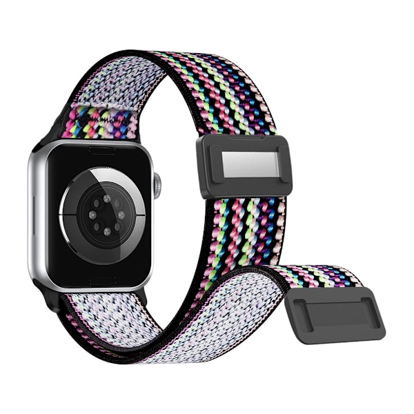 Klockarmband för Apple Watch iWatch S1-S9:42/44/45/49MM/ultra2/S10:46MM Plast inre magnetspänne Färgstarka ränder