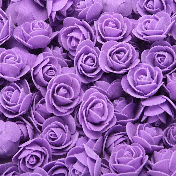 100 Stykker Teddybjørn av Roser 3cm Skum Bryllup Dekorativ Juledekor for Hjem DIY Gaveeske Kunstige Blomster 2 100 Pieces
