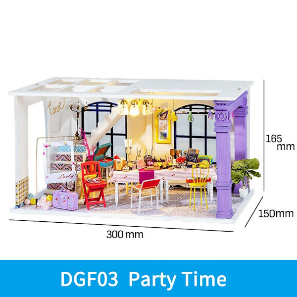 Robotime Rolife DIY Nukkekoti Puinen Miniatyyritalo Käsintehdyt Lelut Syntymäpäivälahjaksi AS  photo DGF03
