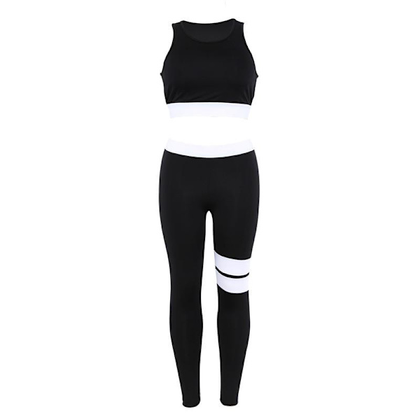 Yoga Sett Treningsdress Treningsklær Dame Sportsklær Black S