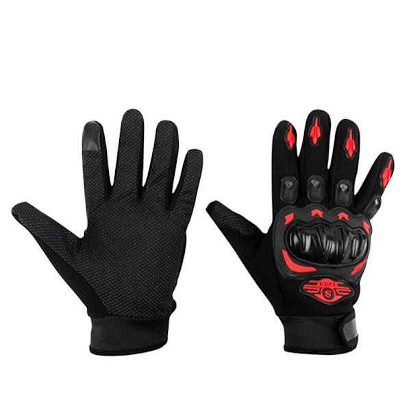 Nye Vinterhandsker Motorcykel Ski Klatrehandsker Udendørs Cykling Vandtætte Anti-slip Plys Tykke Varme Votter Handsker Til Mænd C-Red 19-23cm