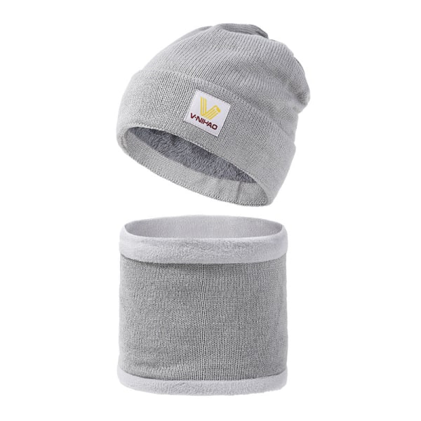 Miesten huivi, kaulan suojaus, pitää lämpimänä ja suojaa kylmältä talvella, bandana, miesten talvinen villapipo, ulkoiluun, plus pörröinen neulottu hattu lapsille Beige Average size