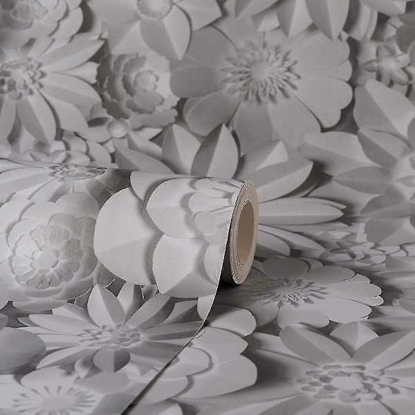 Dimensions Blomstertapet Fine Decor Grå Grey