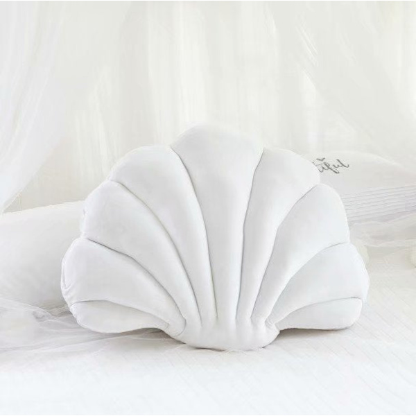 Fairy Home Luksusindretning Skal Pude prinsesses Fantastiske Fløjlspude Havskal Boligindretning Seng Sofa Pude Dekoration Gave Violet shell 46*33cm 0.55kg