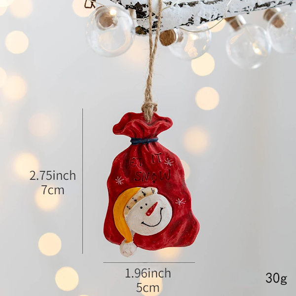 1 st Julnötknäppare Hängen Harts Docka Hängande Ornament Julgran Nötknäppare Soldat för Julfestdekorationer GJ60-C