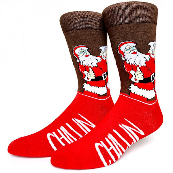 59 Stil Herr Julstrumpor Roliga Jul Tomte Gran Snöflinga Älg Snö Bomull Tub Besättning Glada Strumpor Herr Nyår Sokken 38 EU 38-45