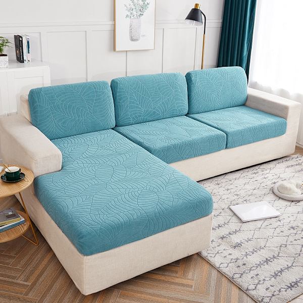 Vattentätt överdrag 1/2/3/4 sitsars dyna Sofföverdrag Dammtätt Tättslutande Skydd Jacquard Plyschfiber för Vardagsrum Red X3 SEATER