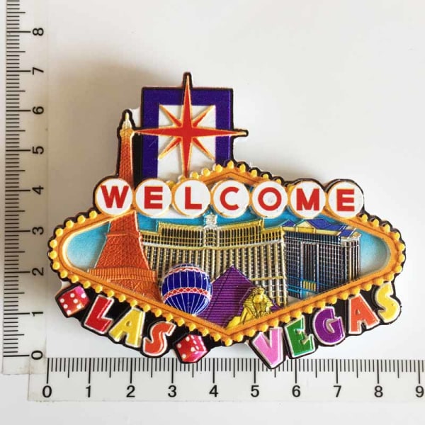 Världsturism Kylskåpsmagnet Souvenir USA Las Vegas Florida kulturlandskap Kylsklistermärken Set Heminredning God bless American