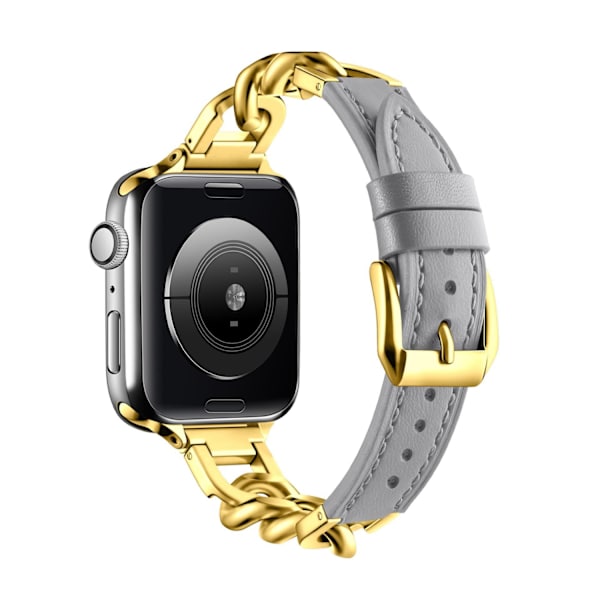 Klockarmband för Apple Watch iWatch 42mm 10:e generationen grå + guld