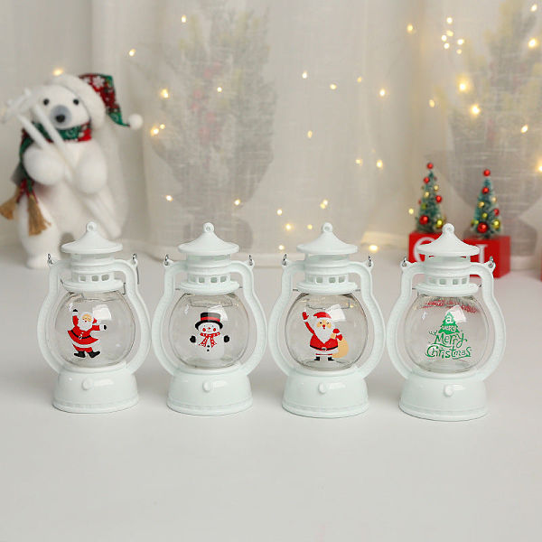 LED Juledekorationslys Stormlygte Julemand Snemand Julegave Dekoration Ornamenter Christmas tree