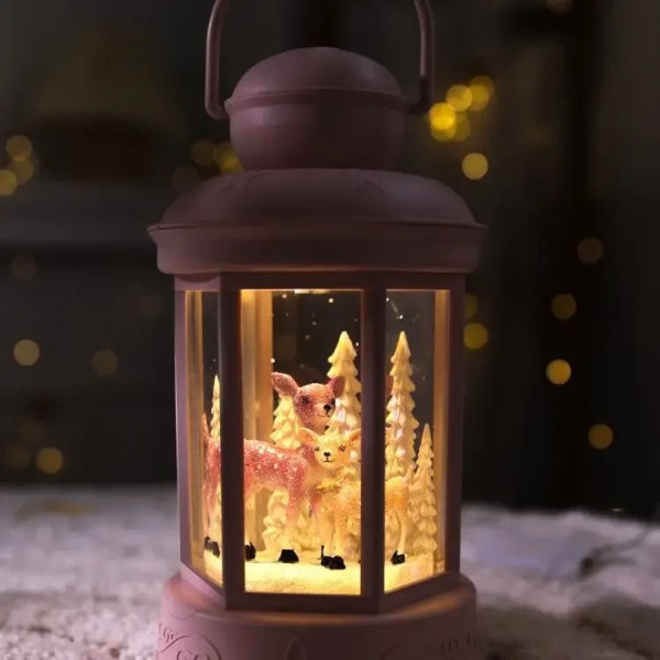 Juledekorasjoner Juledekorasjoner lykter Nordiske snøflak innendørs scene butikk layout ferie kreative ornamenter Pink Lany)