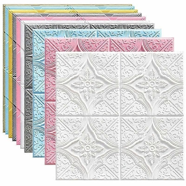 1/5/10 st 70*70cm Självhäftande Varmt Sovrum 3D Tredimensionell Väggbeklädnad Tak Rosa 5st 70*70 pink 5pcs 70*70