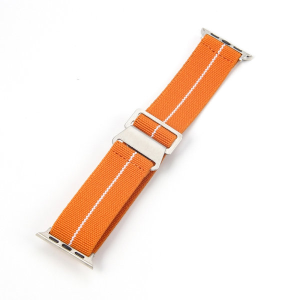 Armbands för Apple Watch iWatch, anslutningsstorlek 38/40 mm, orange och vit - stålspänne
