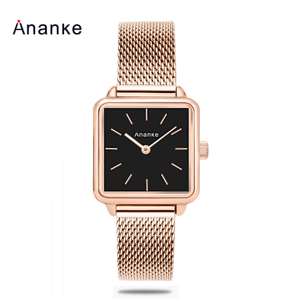 Damklocka Mode Casual Damklocka Japanskt Urverk Läderarmband Vattentät Kvarts Klocka An2502