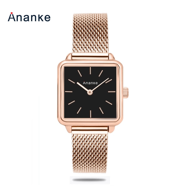 Damklocka Mode Casual Damklocka Japanskt Urverk Läderarmband Vattentät Kvarts Klocka An2526