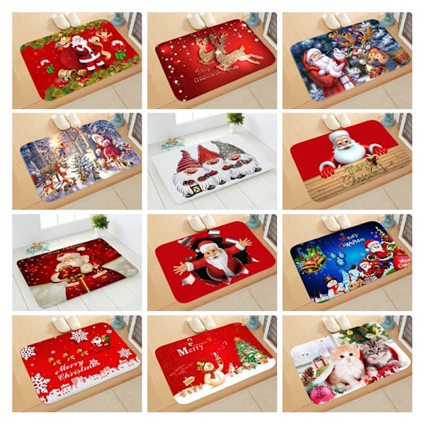 Jultomten Jul Dörrmatta Kuddfodral Juldekorationer för Hemmet 2023 Navidad Ornament Julgransprydnader Nyårspresenter C - 002