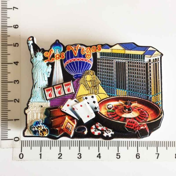 Världsturism Kylskåpsmagnet Souvenir USA Las Vegas Florida kulturlandskap Kylsklistermärken Set Heminredning Las vegas