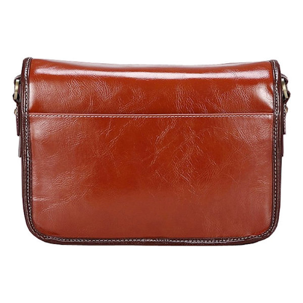 Foto Lyx Kamera Stilfull Mode Retro PU Läder Fodral Handväska Vattentät Axelremsväska Messenger DSLR Väska för Canon Nikon Sony L Reddish Brown L