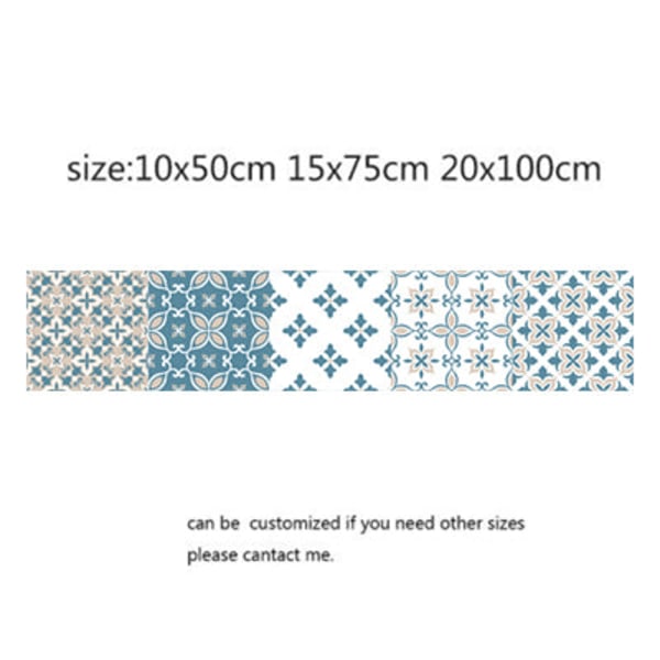 Mosaikkfliser i arabisk stil, klistremerker for stue, kjøkken, retro 3D vanntett veggmaleri, dekal, baderomsdekor, DIY selvklebende tapet 26 15x75cm