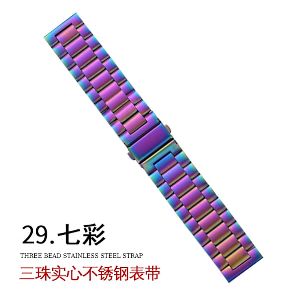 Urrem til Apple Watch iWatch til 42-44-45mm 9 syv farver tre perler solid