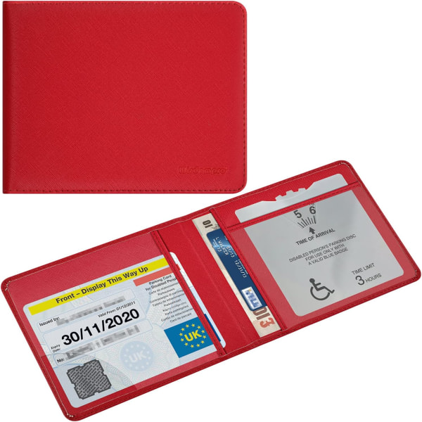 Handikappad plånboksskydd - Röd