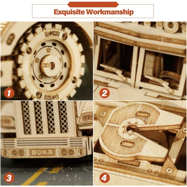 3D Träpussel Modell Byggsatser (Prime Steam Express)