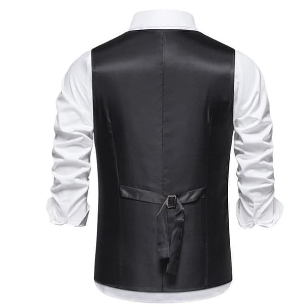 Dobbelspent vest for menn, smal passform, kaffe Coffee XL