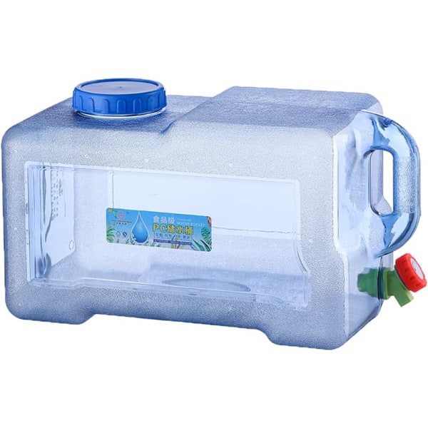 Vattenbehållare med kran, Bärbar plastcampingvattenbehållare hink, Lätt att rengöra BPA-fri dryckesvattenbärare, Vattentank för camping utomhus