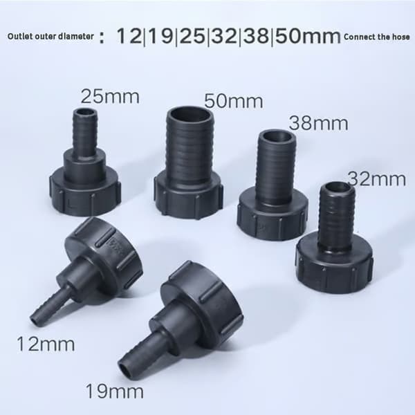 1/2\" til 2\" vann IBC tankadapter hageslangeadapter kranforbindelse F
