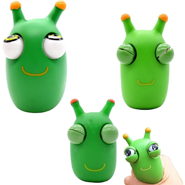 Squeezeleksaker 3-pack grönsaks insekt squeeze leksak Squish kontor stressleksak stressboll rolig gräsorm squeeze bollar leksak presenter till barn vuxna