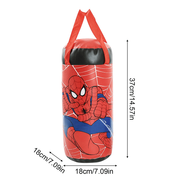 Spider-man boksesekk for barn, boksesekkleke med boksehansker og justerbart stativ, bursdagsgave for alderen 4-9 år gutter