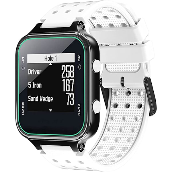 Ersättning för klockarmband i silikon för Garmin Approach S20 klockarmband med verktygssatser white