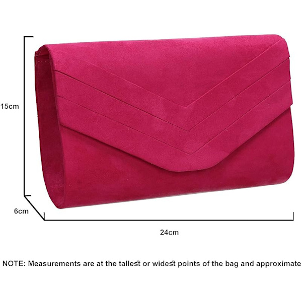 Stilful Clutch Taske i Kunstlæder i Konvolut-Stil til Brude, Aften, Fest og Håndtaske