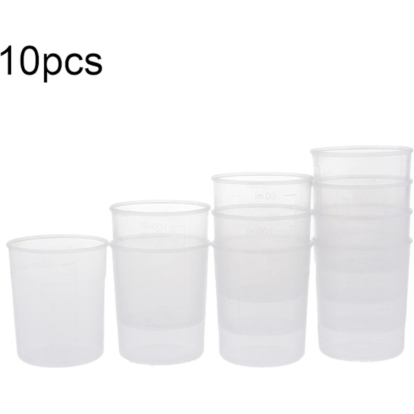10 stk. 100 ml målebægre til harpiks epoxyharpiksblanding til køkken, maling, kunst 10 stk.
