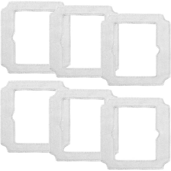 6 ECOVACS Winbot Mini Vaskbare Mikrofiberkluter, Ref W-CC02-0012, Reservedeler