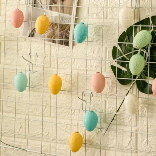 Påskeeggslyssnor Fe Lys Sprekke Egglampe Fest for Hjemmet