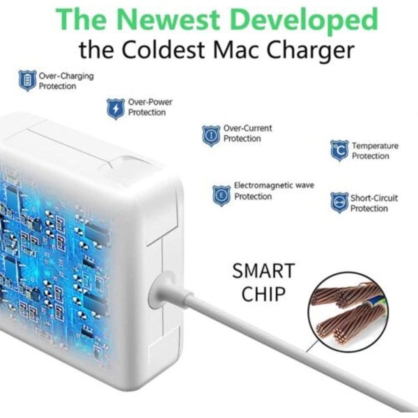 60w Lader for Apple Bærbar PC Macbook Datamaskin Adapter
