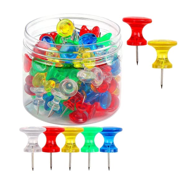 Jätte Push Pins 100-pack med plastfodral