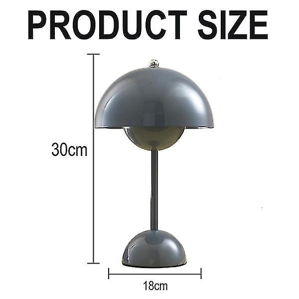 Bordlampe, Øyevennlig LED Blomsterpotte Bordlampe Bærbar For Schoolaa -QH Dumb Gray