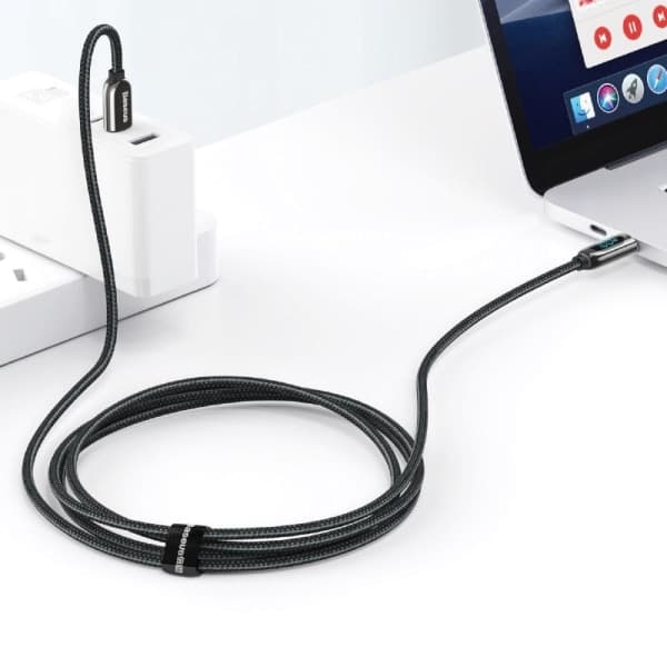 BASEUS Display Hurtigopladning USB-C til USB-C 100W 2m sort